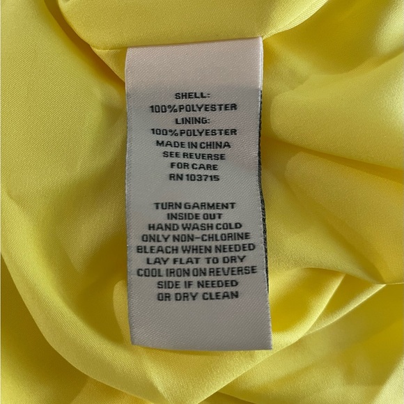 GROGEOUS NWT Nannette Yellow Glimmer Lepore Chiffon Pleated Midi Dress Sz 6 - Picture 12 of 13